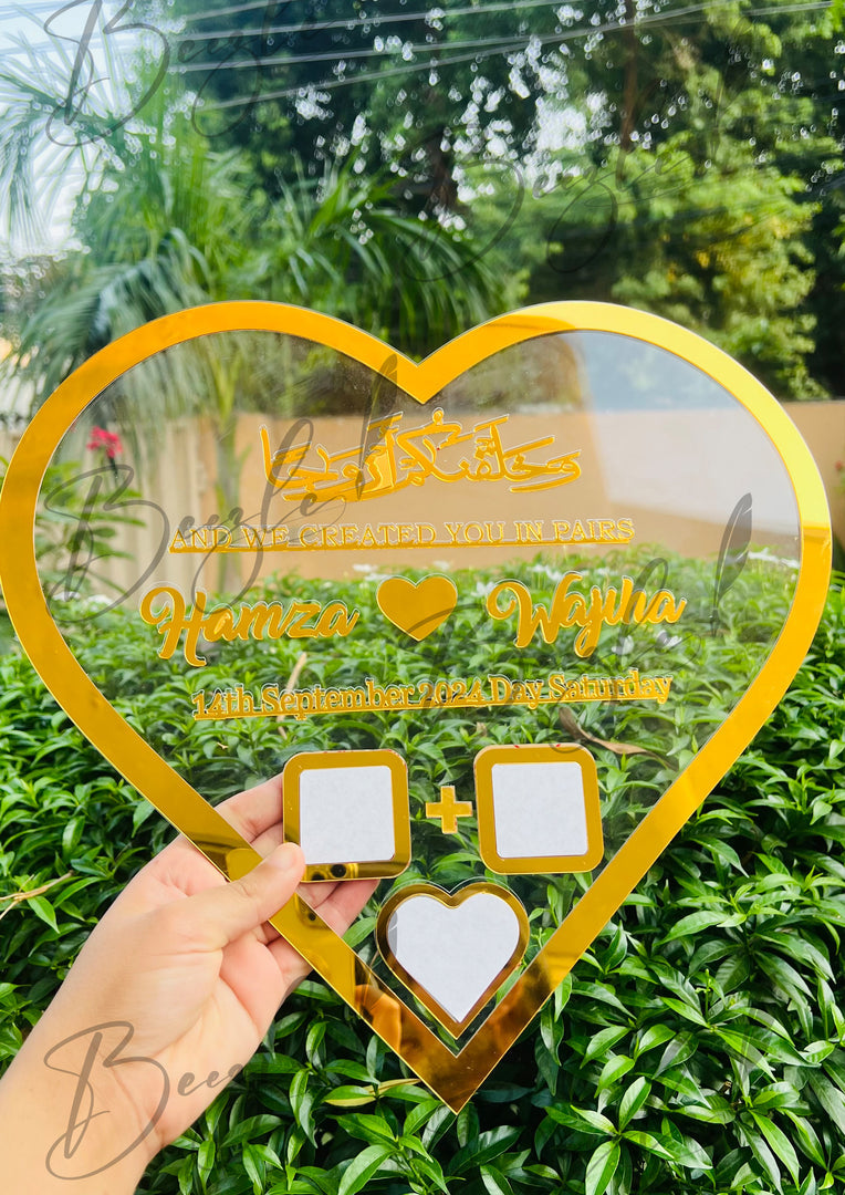 Nikah Acrylic Thumb Board With Customized Name