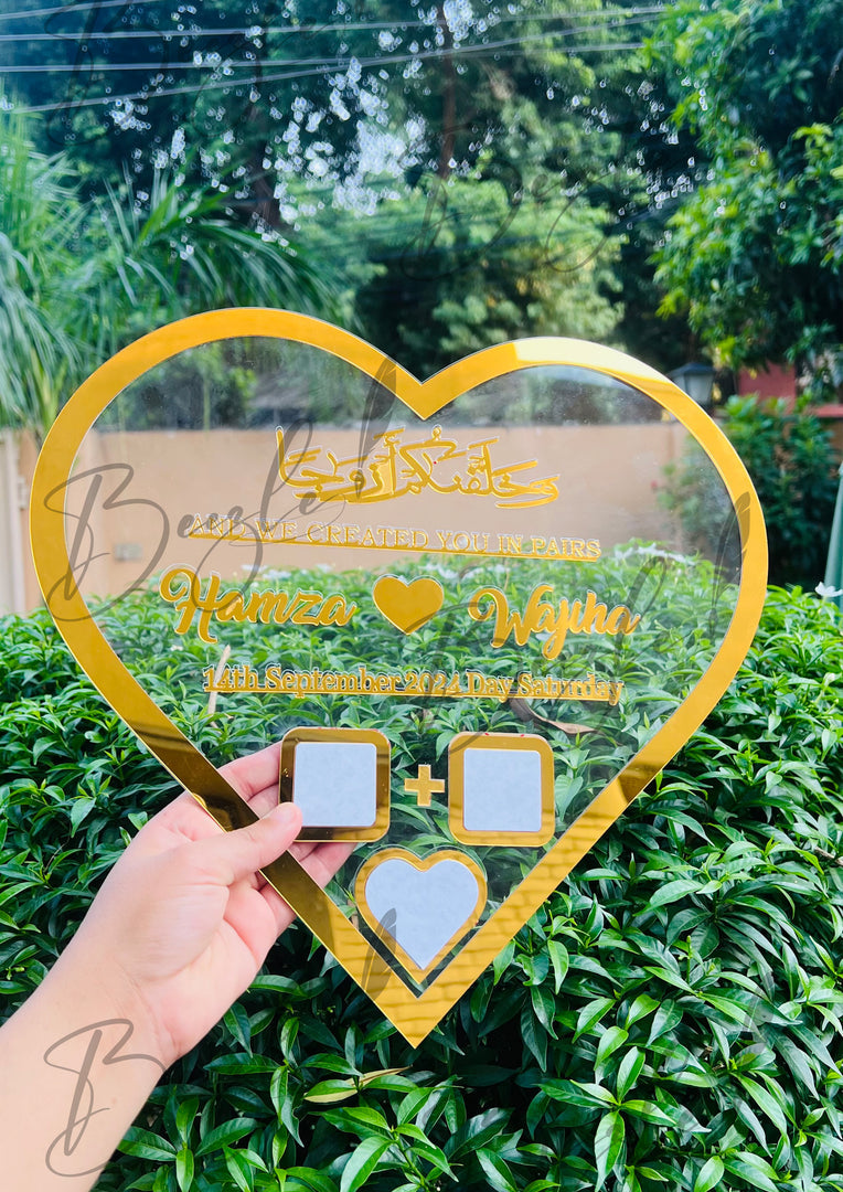 Nikah Acrylic Thumb Board With Customized Name