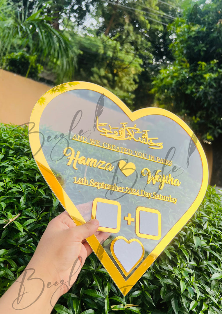 Nikah Acrylic Thumb Board With Customized Name