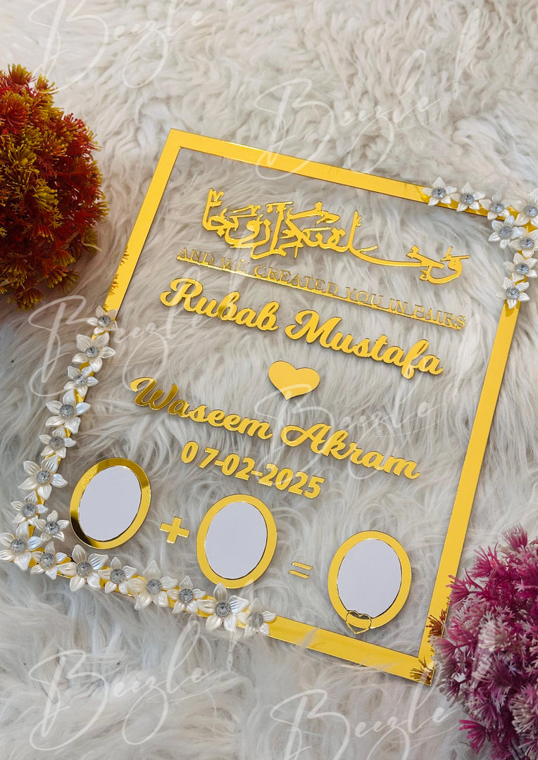 Personalized Nikah Acrylic Thumb Board