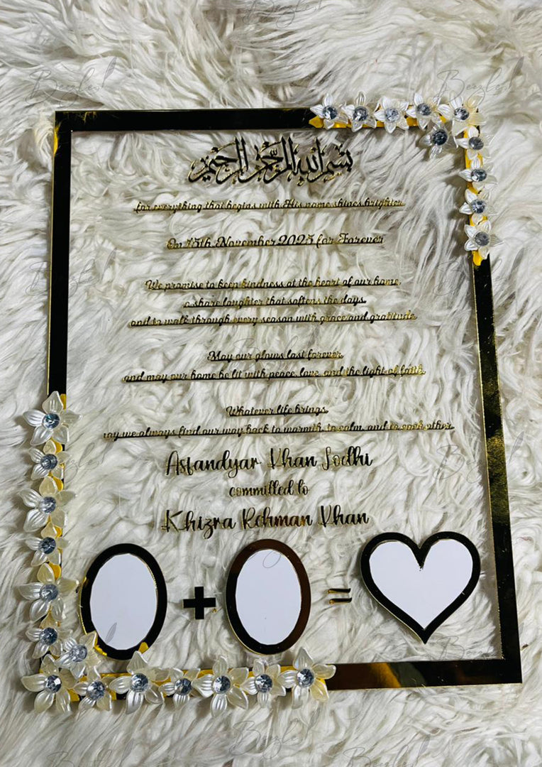 Personalized Nikah Acrylic Thumb Board